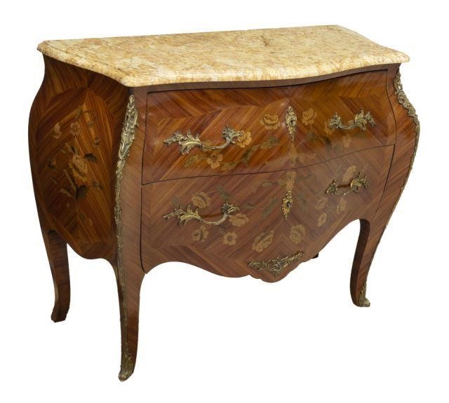 LOUIS XV STYLE MARBLE TOP MARQUETRY 3bfec2