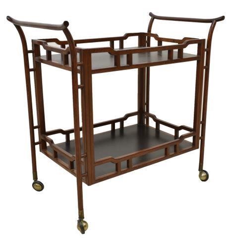 CHINOISERIE TWO-TIER TEA TROLLEY