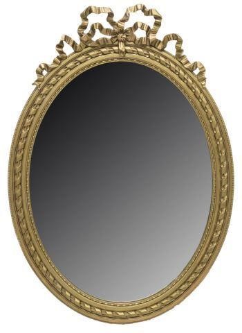 FRENCH GILT FRAME OVAL MIRRORFrench