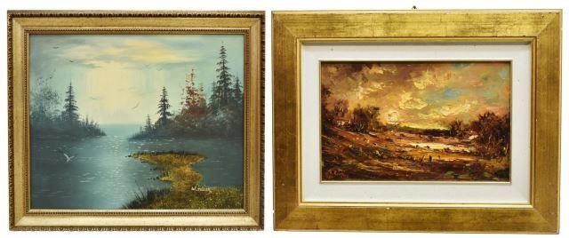 (2) FRAMED LANDSCAPE PAINTINGS,