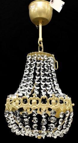 FRENCH CRYSTAL GILT METAL TWO LIGHT 3bff4d