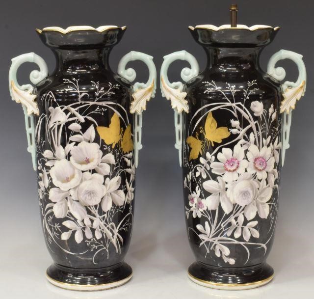 (2) FRENCH PARCEL GILT PORCELAIN