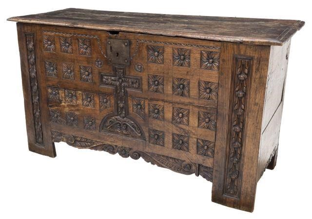 FRENCH ECCLESIASTICAL CARVED CHEST  3c0017