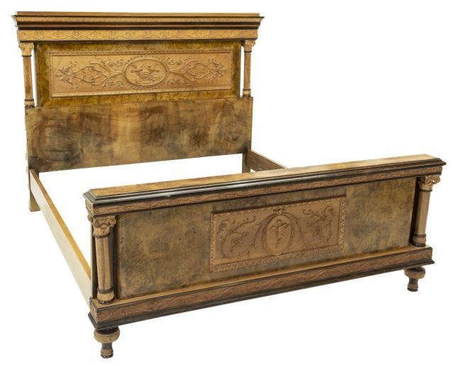 ITALIAN EMPIRE STYLE BURLWOOD BEDItalian 3c0024