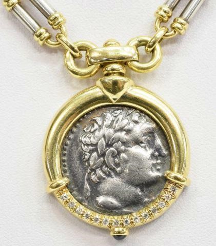 18KT YELLOW GOLD PTOLEMAIC COIN