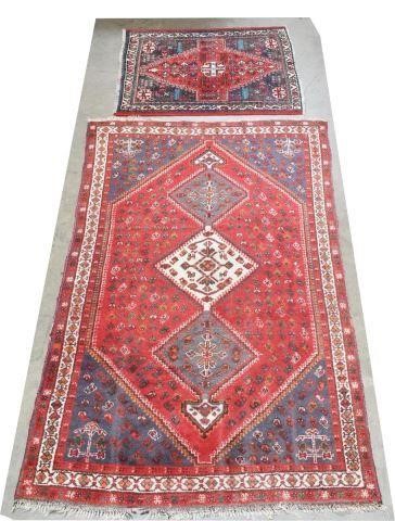  2 HAND TIED WOOL RUGS 4 3 X 3c007d