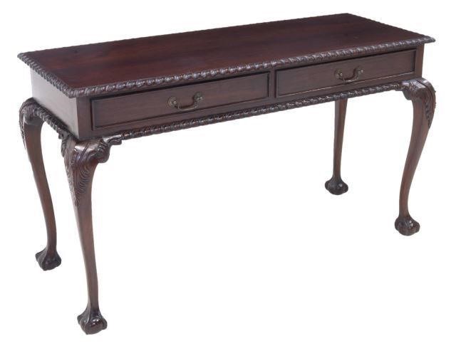 CHIPPENDALE STYLE MAHOGANY CONSOLE 3c009b