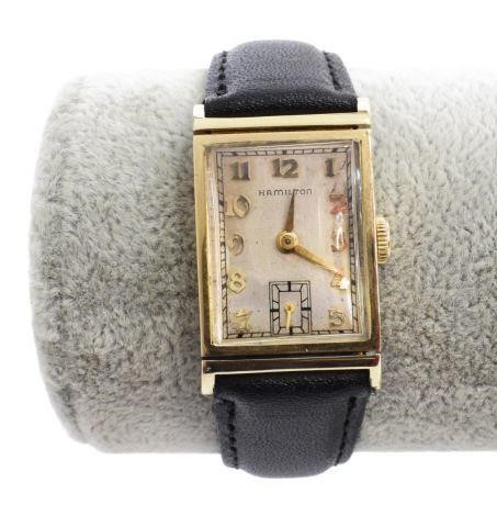 HAMILTON 14KT GOLD 19 JEWEL WRISTWATCH  3c00c2