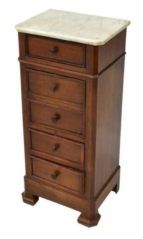 FRENCH CHARLES X MARBLE TOP BEDSIDE 3c00ea