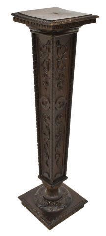 ITALIAN CARVED WALNUT PEDESTAL