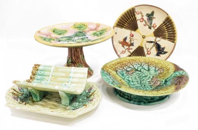  4 MAJOLICA ASPARAGUS CRADLE  3c0122