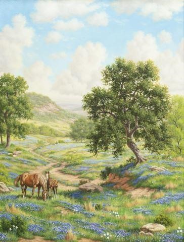 JUDY GIBSON (B.1946) BLUEBONNETS