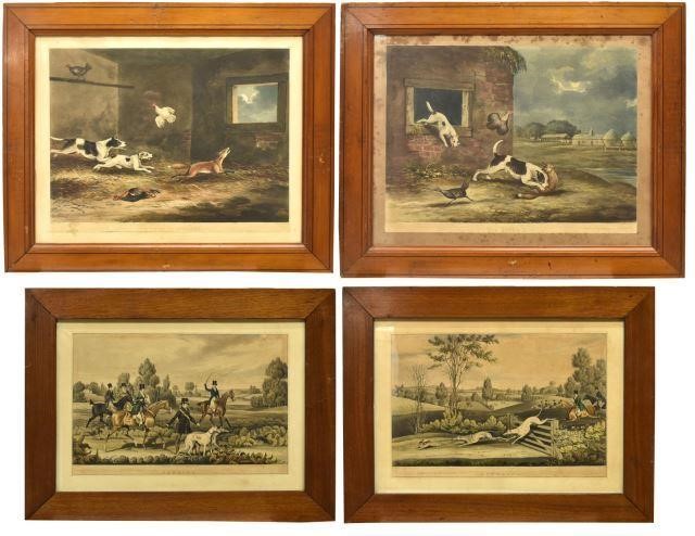 (4) FRAMED ENGLISH ETCHINGS ON