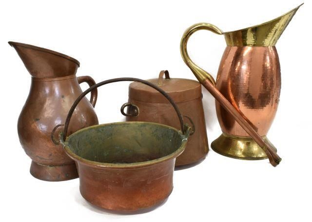 (5) COLLECTION OF COPPER & BRASS