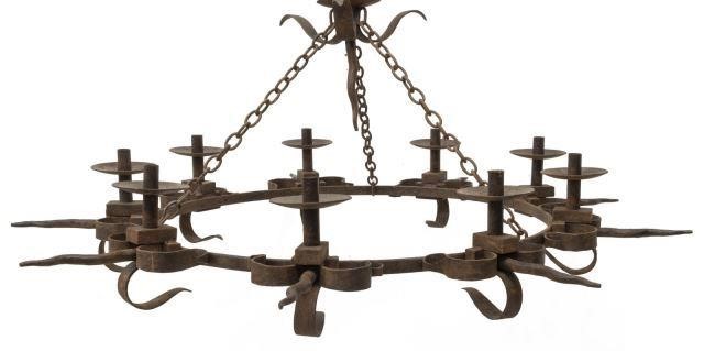 FORGED WROUGHT IRON NINE LIGHT 3c030b