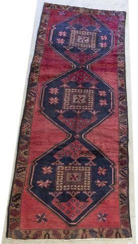 HAND-TIED PERSIAN LORI RUNNER RUG,