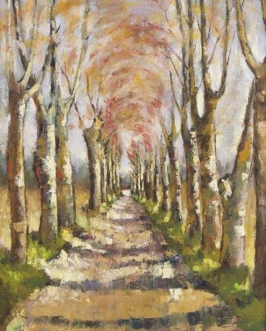 MARIE-CLAUDE TREHET (B.1943) TREE-LINED