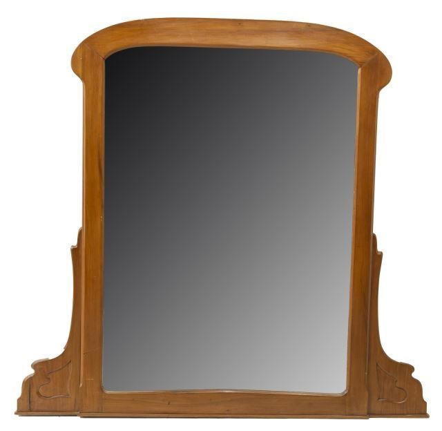 FRENCH ART NOUVEAU FRUITWOOD MIRRORFrench 3c0348