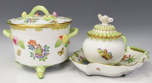 (3) HEREND 'QUEEN VICTORIA' PORCELAIN