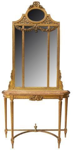 LOUIS XVI STYLE GILTWOOD CONSOLE