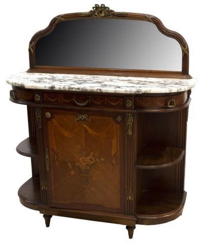 LOUIS XVI STYLE MARBLE TOP MARQUETRY 3c0444