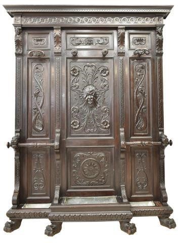 RENAISSANCE REVIVAL CARVED WALNUT