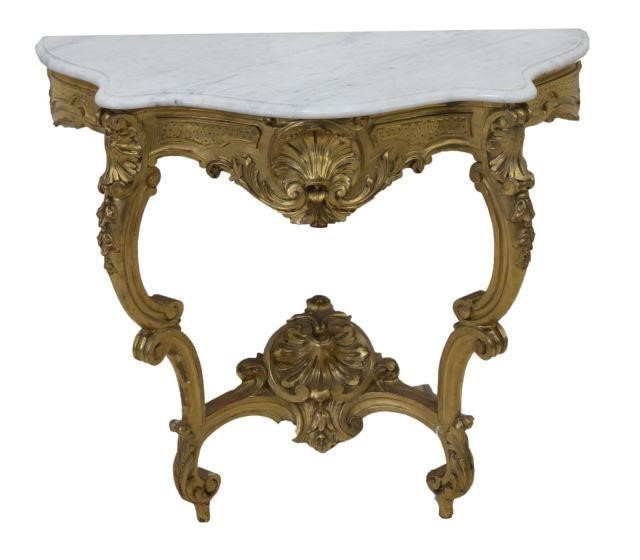 FRENCH LOUIS XV STYLE MARBLE TOP 3c0489