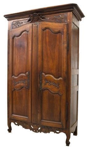 FRENCH LOUIS XV STYLE WALNUT TWO-DOOR