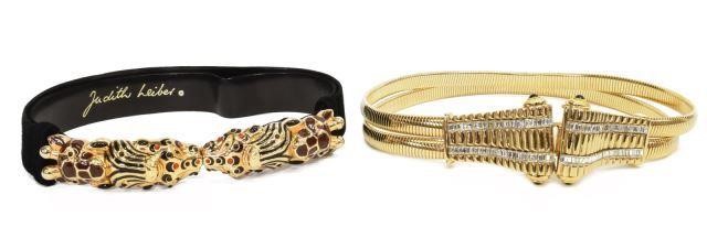  2 JUDITH LEIBER WILDLIFE GILT 3c04a4