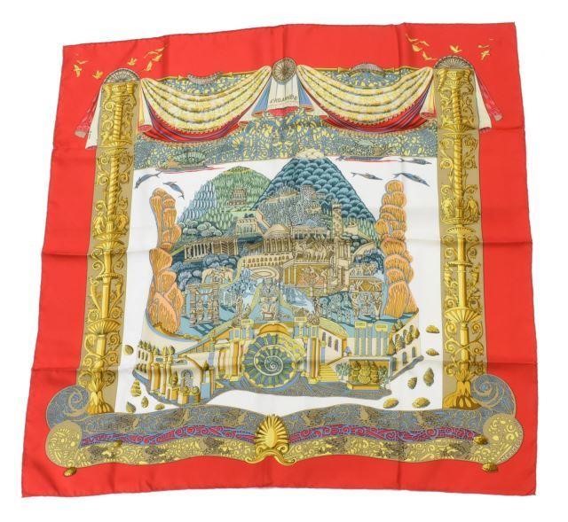 HERMES SILK TWILL SCARF L ATLANTIDE  3c049e