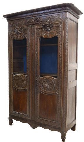 FRENCH LOUIS XV STYLE CARVED OAK