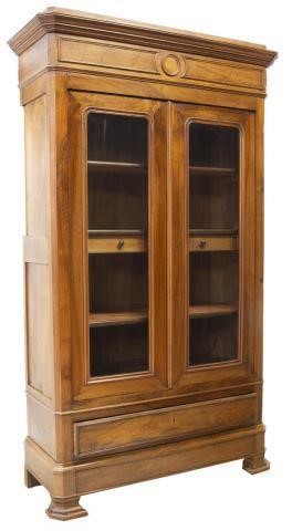 FRENCH LOUIS PHILIPPE WALNUT BOOKCASE