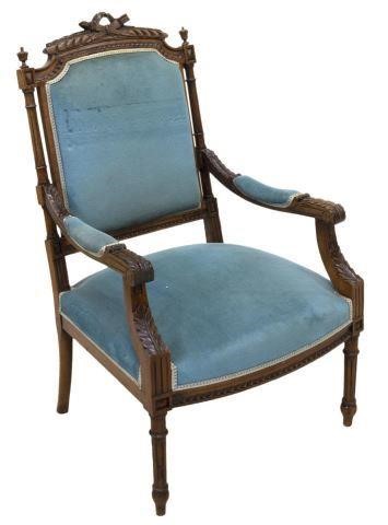 FRENCH LOUIS XVI STYLE FAUTEUIL 3c04cd