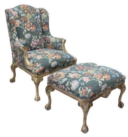 (2) CHIPPENDALE STYLE WINGBACK