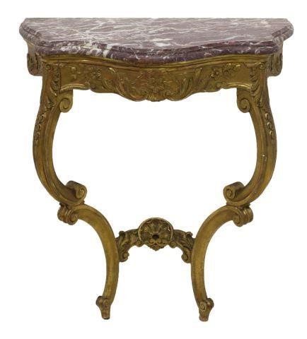 LOUIS XV STYLE MARBLE TOP GILTWOOD 3c052c