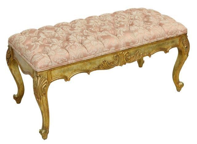 LOUIS XV STYLE BUTTONED UPHOLSTERED