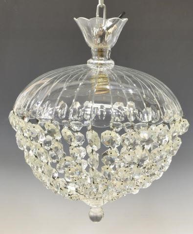 ITALIAN CRYSTAL SINGLE LIGHT CEILING 3c0542