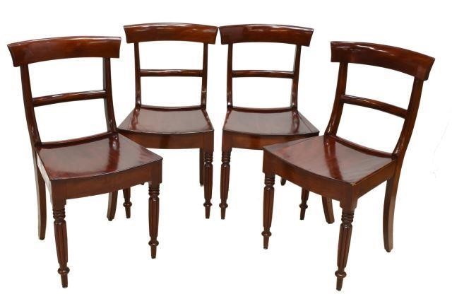  4 REGENCY STYLE MAHOGANY SIDE 3c0552