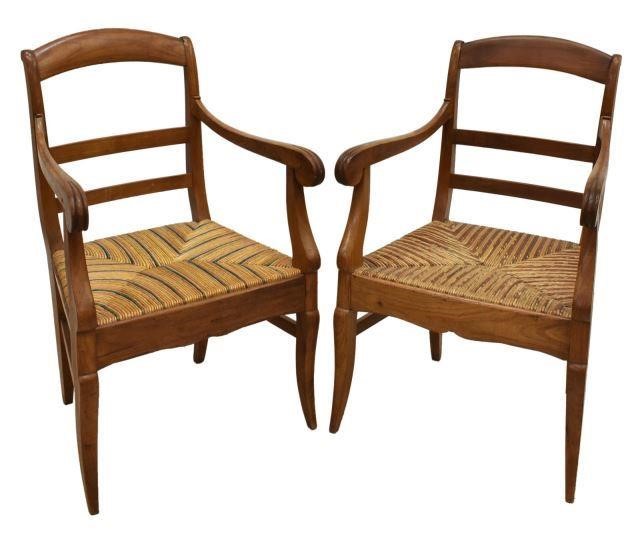 (2) FRENCH LOUIS PHILIPPE FRUITWOOD