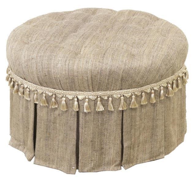 CONTEMPORARY BUTTON-TUFTED SKIRTED