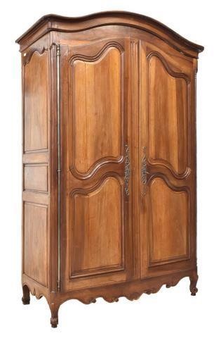 FRENCH LOUIS XV STYLE WALNUT ARMOIRE  3c060d