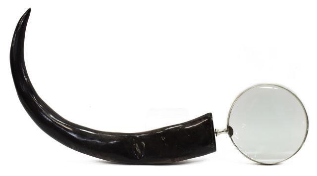 LARGE AFRICAN ANIMAL HORN MAGNIFYING