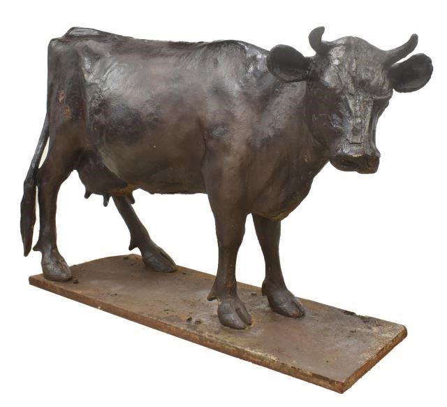 LARGE IRON MILK COW WHISKEY ADVERTISING 3c063c