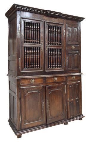 SPANISH SPINDLED PANELED CABINET  3c063d