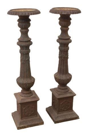  2 CAST IRON OUTDOOR GARDEN CANDLE 3c06aa