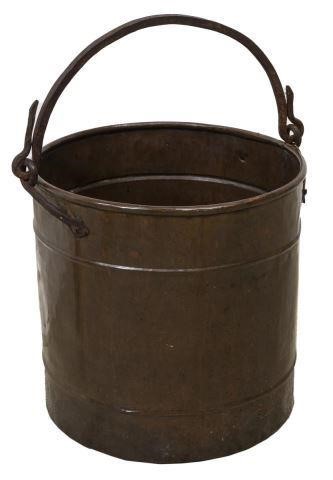 LARGE COPPER BUCKET PLANTER W/