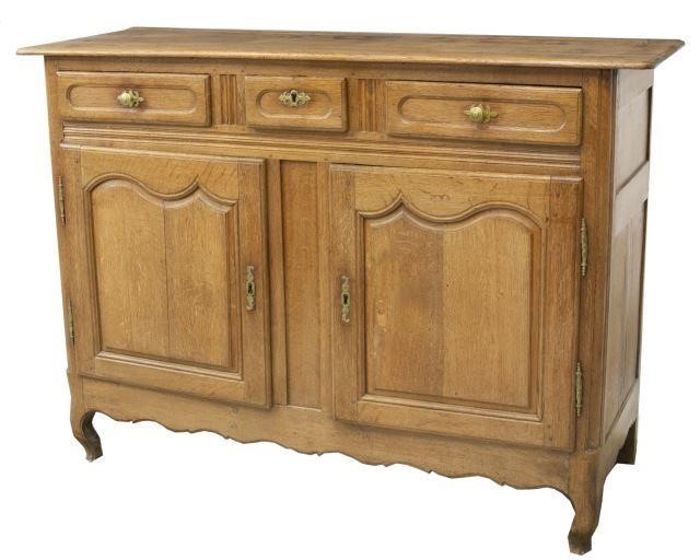 FRENCH PROVINCIAL OAK HIGH SIDEBOARD,