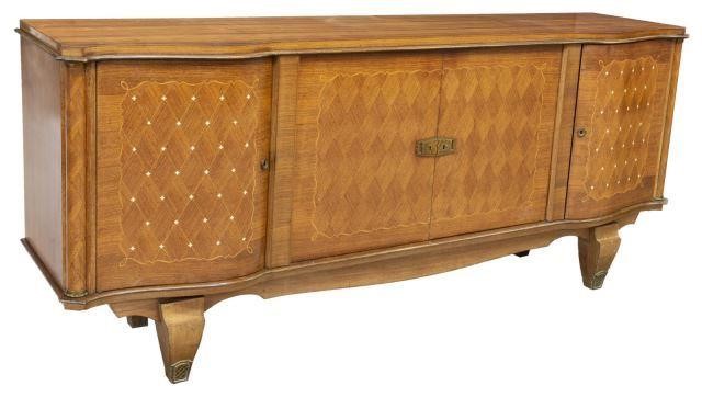 FRENCH ART DECO FRUITWOOD SIDEBOARDFrench