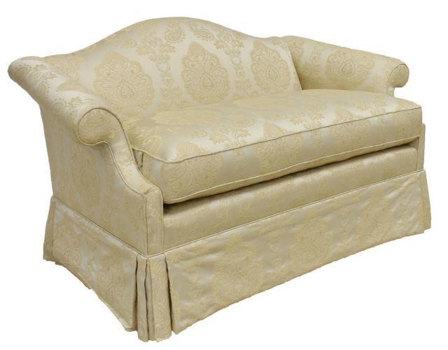 CHIPPENDALE STYLE CAMEL BACK LOVESEAT