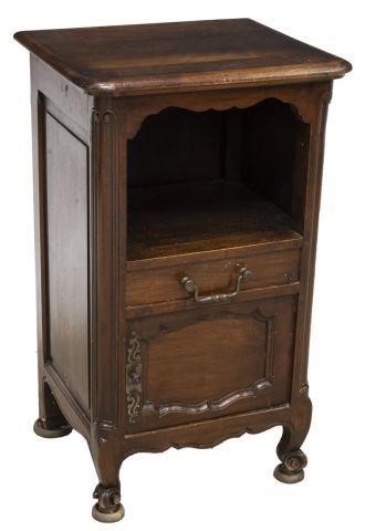 FRENCH LOUIS XV STYLE WALNUT BEDSIDE 3c0716